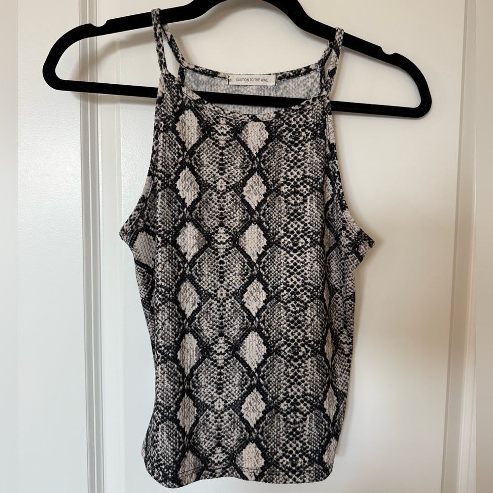 Women’s snakeskin print tank top size small